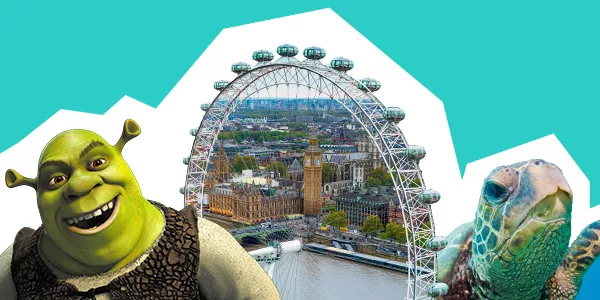 London Eye + SEA LIFE London Aquarium + Shrek's Adventure! London